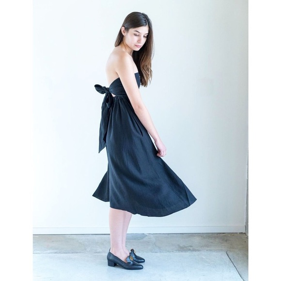 APIECE APART / NWT Cosmos Convertible Wrap Dress in cream linen SKIRT 6 - Picture 3 of 7